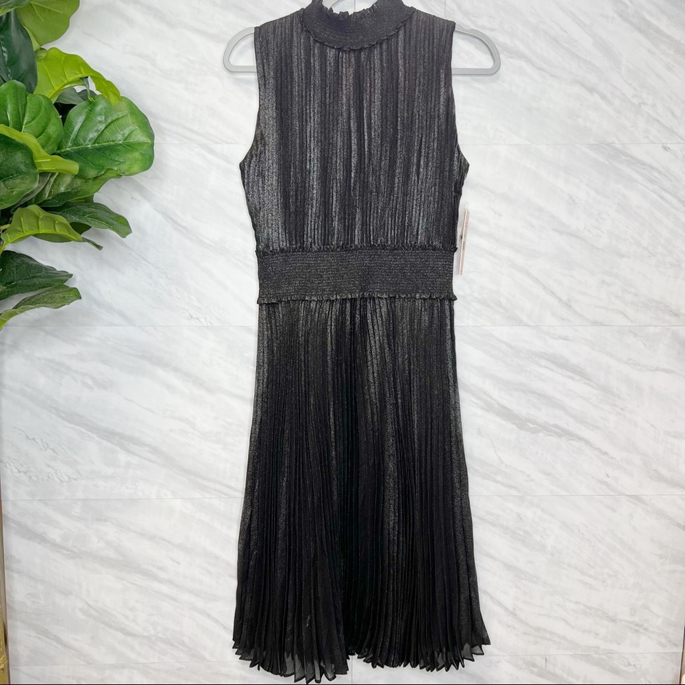 Nanette Lepore Pleated Midi Dress 2 NEW
